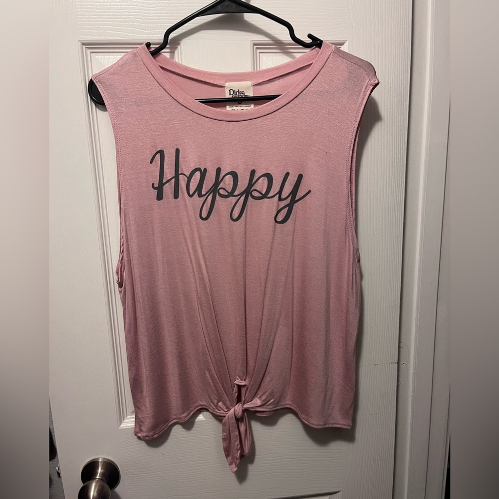 Dusty Rose HAPPY Tank Top